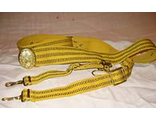 Ремень парадный офицерский ВС желтый шелковый с подвесками под кортик (пряжка с орлом РА)